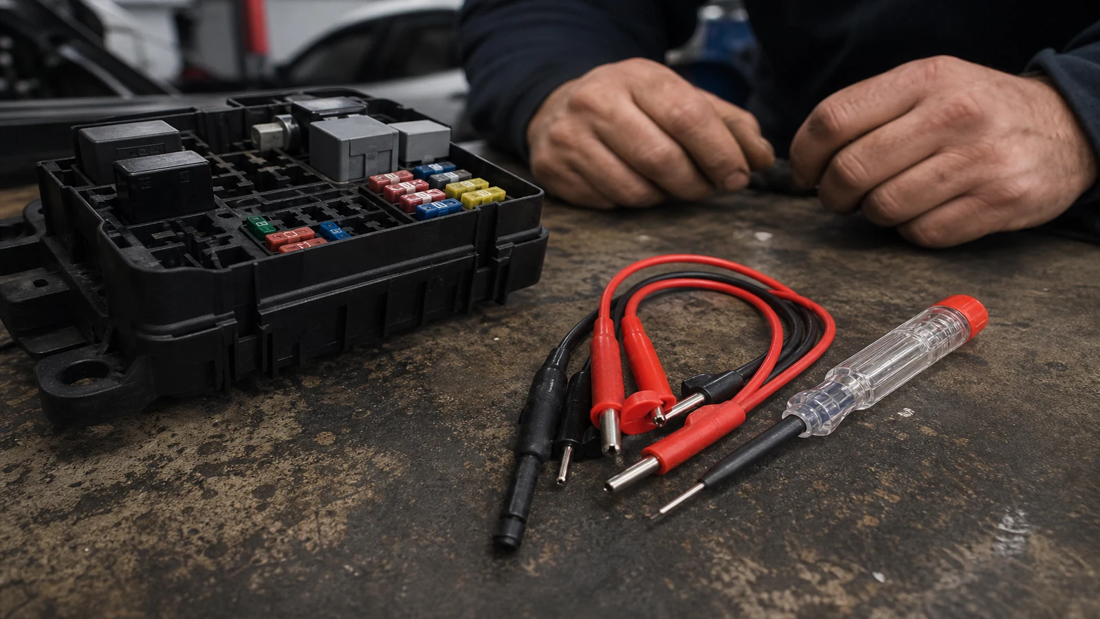 Bare jumper wires compared with an 8A protected automotive circuit probe